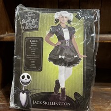 NEW Disney Child LARGE Size 12-14 Girls JACK SKELLINGTON Halloween Dress Costume