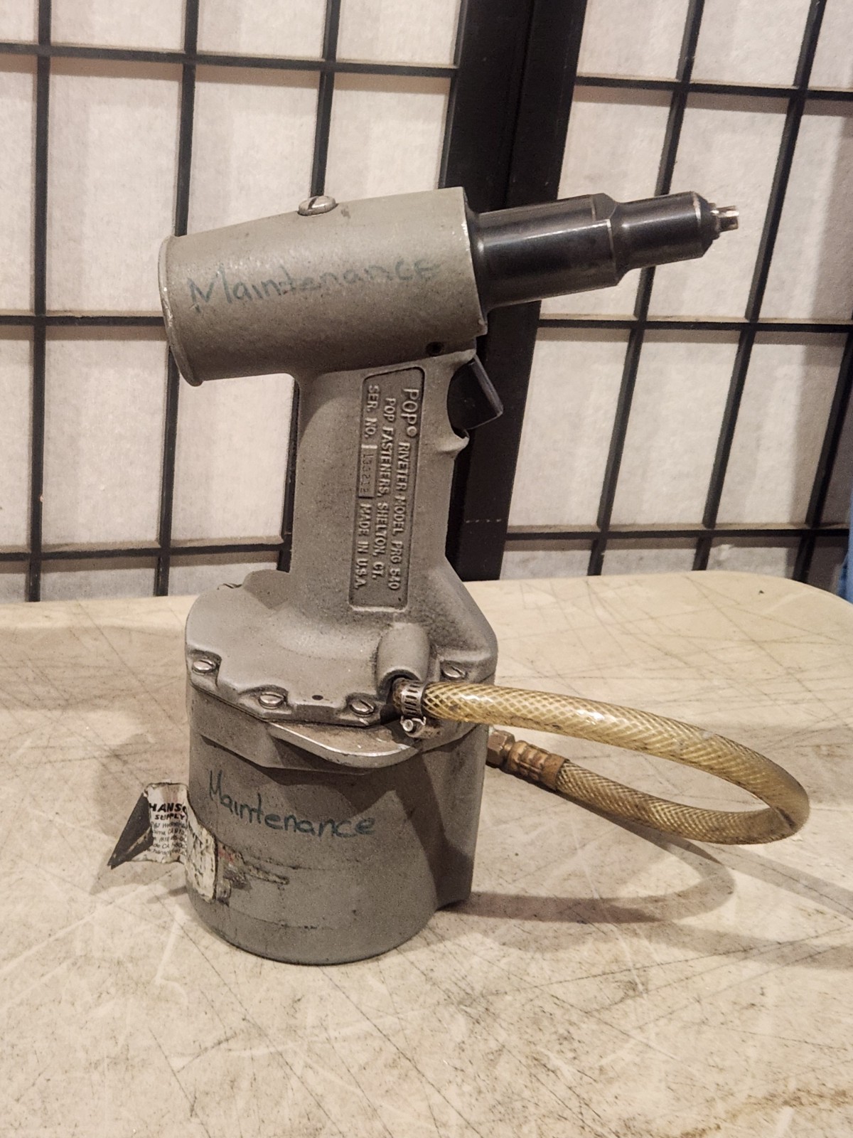 POP EMHART STANLEY ENGINEERED FASTENING RIVETER RIVET TOOL GUN PRG540