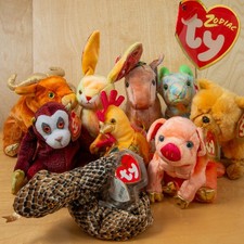 Ty "Zodiac" Beanie Babies (Retired) Plush MWMT - VINTAGE NEW OLD STOCK Nerdhaven