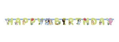 Multicolor Paper Jointed Banner (Pack of 1) - 6 ft. - Adorable Bluey Design, Per
