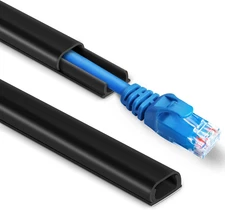 153 Inch Wall Mini Cord Hider On-Wall Cover Cable Concealer for Wire Management