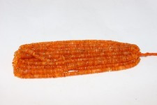 Natural Carnelian Heishi Beads 5-6mm 16 Inch Smooth Wheel Gemstone Strand