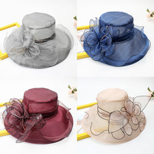 Bridal Fascinator Women's Kentucky Derby Church Sun-Hat Dress Lace Tea Party Hat