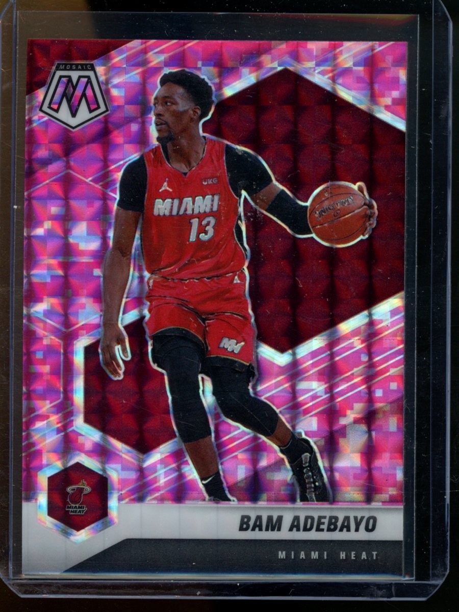 2020-21 Panini Mosaic Bam Adebayo Mosaic Camo Pink Miami Heat #171