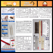 21PCS Professional Drafting  Geometry Tool Set with Case, Compass, Ruler, Templ