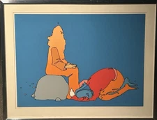 Peter Max Limited Edition Serigraph Signed 1972 At the Feet of the Master 94/100
