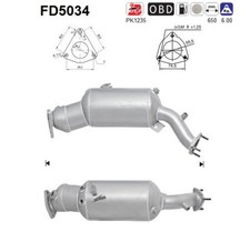 AS DPF Rußpartikelfilter Dieselpartikelfilter FD5034 Cordierit für AUDI A4 B8 Q5