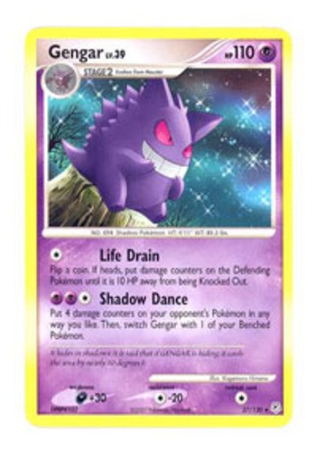 Lightly Played Gengar - 27/130 - Rare Pokemon Diamond & Pearl