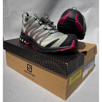 Salomon XA Pro 3D v8 GTX Women 12 Grey Pink NEW Trail Hiking Shoes Gore Tex Box