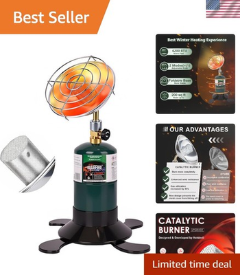 #ad #ad Compact 6200 BTU Propane Heater with Adjustable Temperature for Outdoor Comfort $45.00