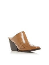 STELLAMCCARTNEY Womens Toffee Beige Western Cloudy Cowboy Heeled Mules Shoes 38