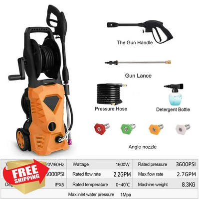 #ad Imdot 5000PSI Electric Pressure Washer 2.7GPM Orange $179.97