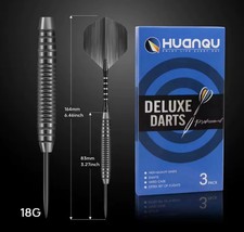 18g Steel Tip Darts Set 3pcs Pro Slim Barrel with Case Kit