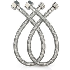 Faucet Supply Lines16" Stainless Steel Braided Water Supply Line 1/2" FIP x 3...