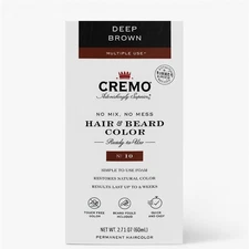 Cremo Hair & Beard Color Deep Brown 2.7 fl oz Single Pack New