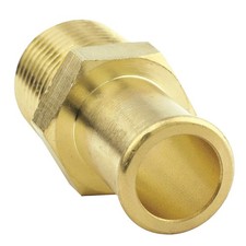 GRAINGER APPROVED 6AFJ3 Beaded  Fitting,Brass,1/2"NPTx5/8"Barb PK 10
