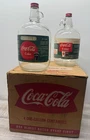 2 Vintage Coca-Cola Coke One Gallon Syrup Bottles Jug & Original Box 1963