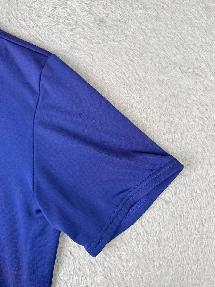 Camiseta deportiva de ciclismo trasera vintage adulto 2XL azul 1/2 cremallera manga corta poliéster EE. UU. Foto 2 de 4