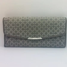 Coach Madison Needlepoint Op Art Slim Envelope Wallet NWOT