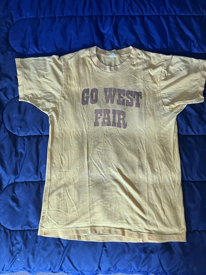 Screen Stars 复古 1982 Go West Festival T 恤 Med NYC 成人单针 — 第 2/4 张图片