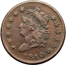 1810 S-283 R-2 Classic Head Large Cent Coin 1c