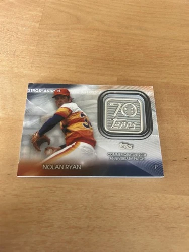 Nolan Ryan 2021 Topps 70th Anniversary Logo Patch Card