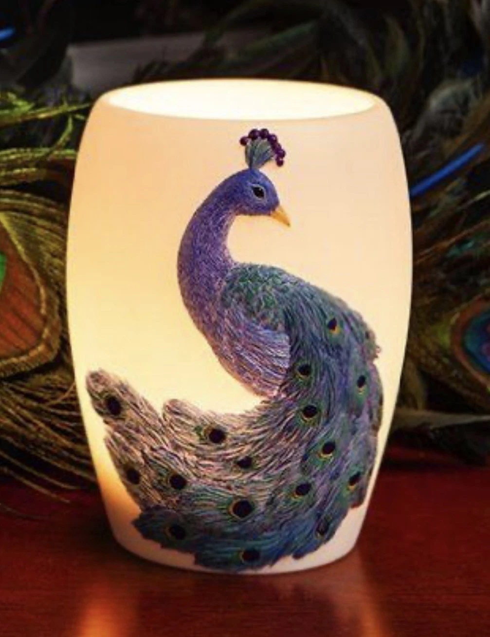 Ibis & Orchid Design Peacock Night Lamp - Thumbnail 2