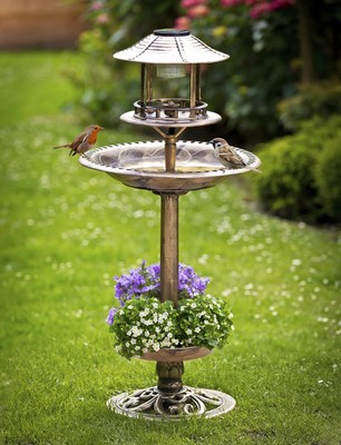 Solar Vogel-Bad 4in1 Bronze mit Licht