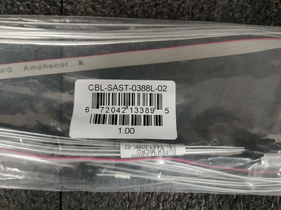 Super Micro CBL-SAST-0388L-02 iPass to 4SATA 90/90/70/70cm w/ Sideband 90cmCable - Image 2 of 4