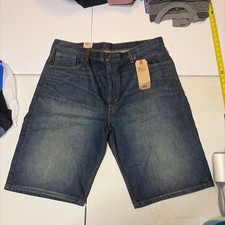 Baggy Levi's 569 Loose Straight blue denim shorts Size 40 Brand new with tags