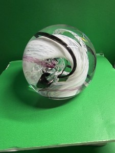 Caithness Ribbon Art Glass Paperweight Signed Scotland Ltd Ed 41/250 2.5”