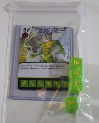 DC Dice Masters Green Arrow Flash WEATHER WIZARD Set RARE Uncommon CUR + 4 DICE 