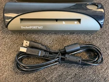 1 Ambir DocketPort 667 Simplex Color ID Card Sheetfed Scanner DP667 w/USB Cable