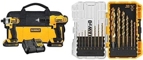 DEWALT 20 V Lithium Bohrschrauber/Schlag Combo-Kit (1,5 Ah) mit Bohrer-Set - Bild 15 von 23