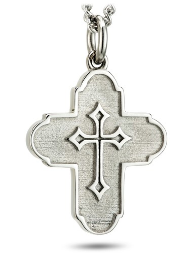 Collana donna croce senza paura in acciaio inox - Salmo 56:3-4 - Foto 2 di 4