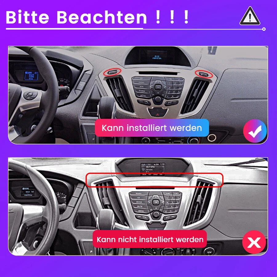 Für Ford Transit Custom 2012-2021 Android 14 Autoradio Carplay GPS Navi 6+128GB - Bild 3 von 4