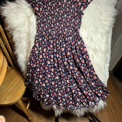 Xhilaration Juniors Girls sun dress size large blue floral print - Picture 7 of 11