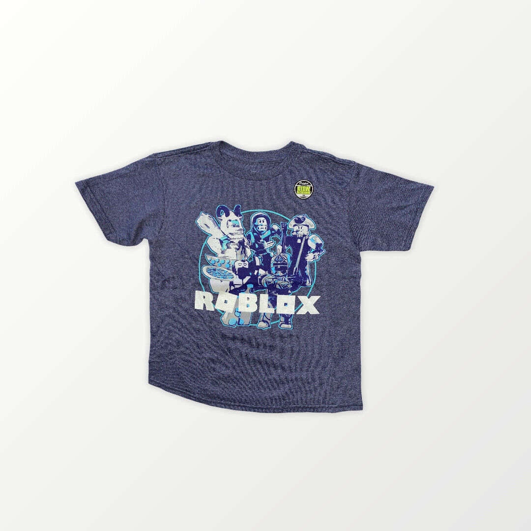 Youth ROBLOX Graphic Dark Blue Short Sleeve T-Shirt Size Large Unisex