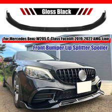 Front Spoiler Lippe Stoßstange Schwarz für Mercedes-Benz C Klasse W205 AMG Line Front Spoiler Lippe Stoßstange Schwarz für Mercedes-Benz C Klasse W205 AMG Line