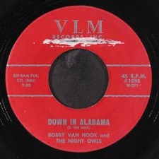 BOBBY VAN HOOK: down in alabama / baby one more time VLM 7" Single 45 RPM