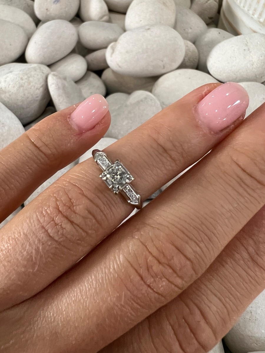 JABEL 18K WHITE GOLD DIAMONDS RING SIZE