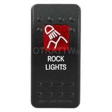 OTRATTW Carling Technologies Contura II Rocker Switch, ROCK LIGHTS, RED LENS