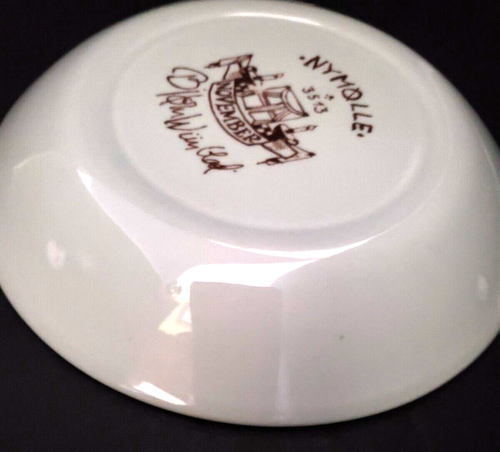 VTG MCM Bjorn Winblad Nymolle Ceramic "November" Cake Plate 6" Diameter - Picture 11 of 11
