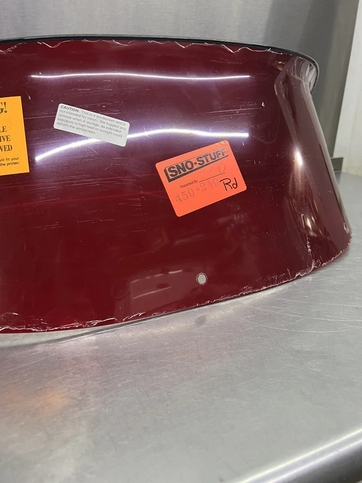 95 Polaris Indy evolved Chassis Transparent RED Sno Stuff Windshield NOS Vintage - Image 3 of 4