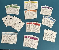 Vintage 1961 Monopoly Game Pieces Parts Replacement Property Cards - COMPLETE