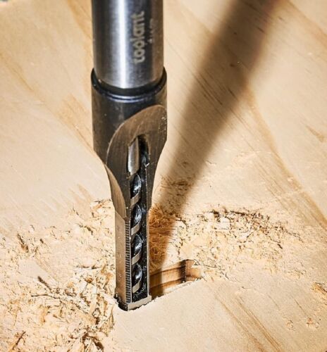 4pcs Square Hole Drill Bit Set - Wood 1/2 1/4 3/8 5/16 in Hollow Mortise Chisel - Picture 7 of 11