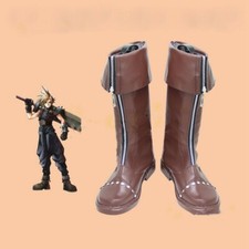 Final Fantasy VII Remake Cloud Strife Cosplay Shoes Boots Men Brown Customized