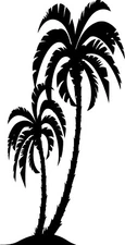 Tall Palm Trees Vinyl Decal Home Décor 40" TALL 