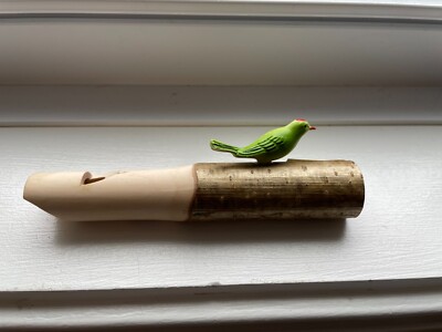 Vintage Bird Call Whistle Hand Carved Two Toned Switzerland RARE