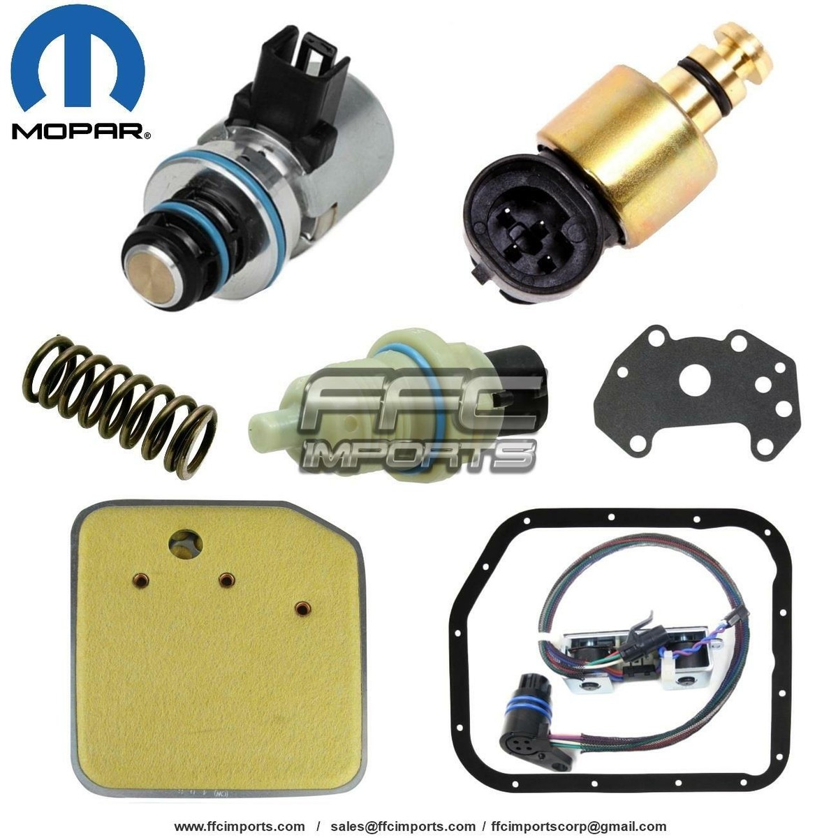 Governor Pressure Solenoid Sensor Set For Dodge Jeep 42RE 44RE Transmissions (2000-On)